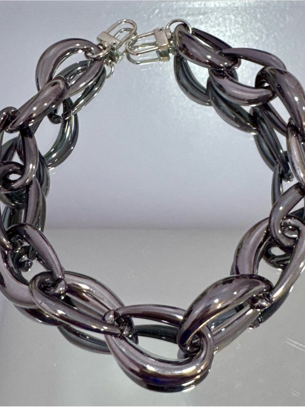 New Gunmetal Link Bag Chain 18 inches - Picture 6 of 6